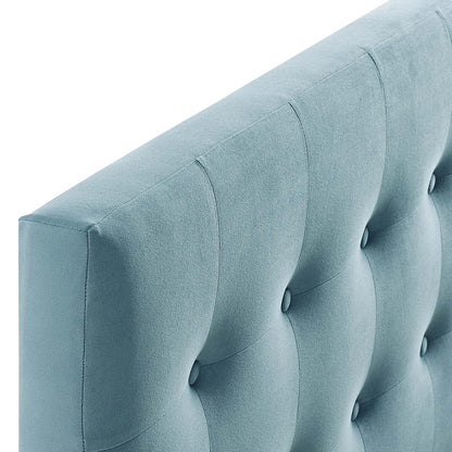 headboards | CasaFoyer Emily Queen Biscuit Tufted Performance Velvet Headboard | Timeless Charm | Luxurious Feel | Vintage Glamour | Durable Construction | Comfortable Foam Padding | Stain-Resistant Upholstery | Adjustable Height | casafoyer.myshopify.com