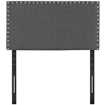 headboards | CasaFoyer  Phoebe Full Upholstered Fabric Headboard | Stylish Design | Solid Wood Frame | Adjustable Legs | Plush Linen Upholstery | Gray | casafoyer.myshopify.com