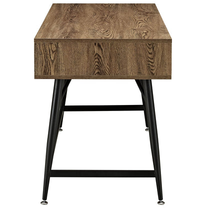 home office desks | Surplus Reclaimed Wood Desk | Drawers | Steel Legs | Industrial Style | Rustic Elegance | casafoyer.myshopify.com