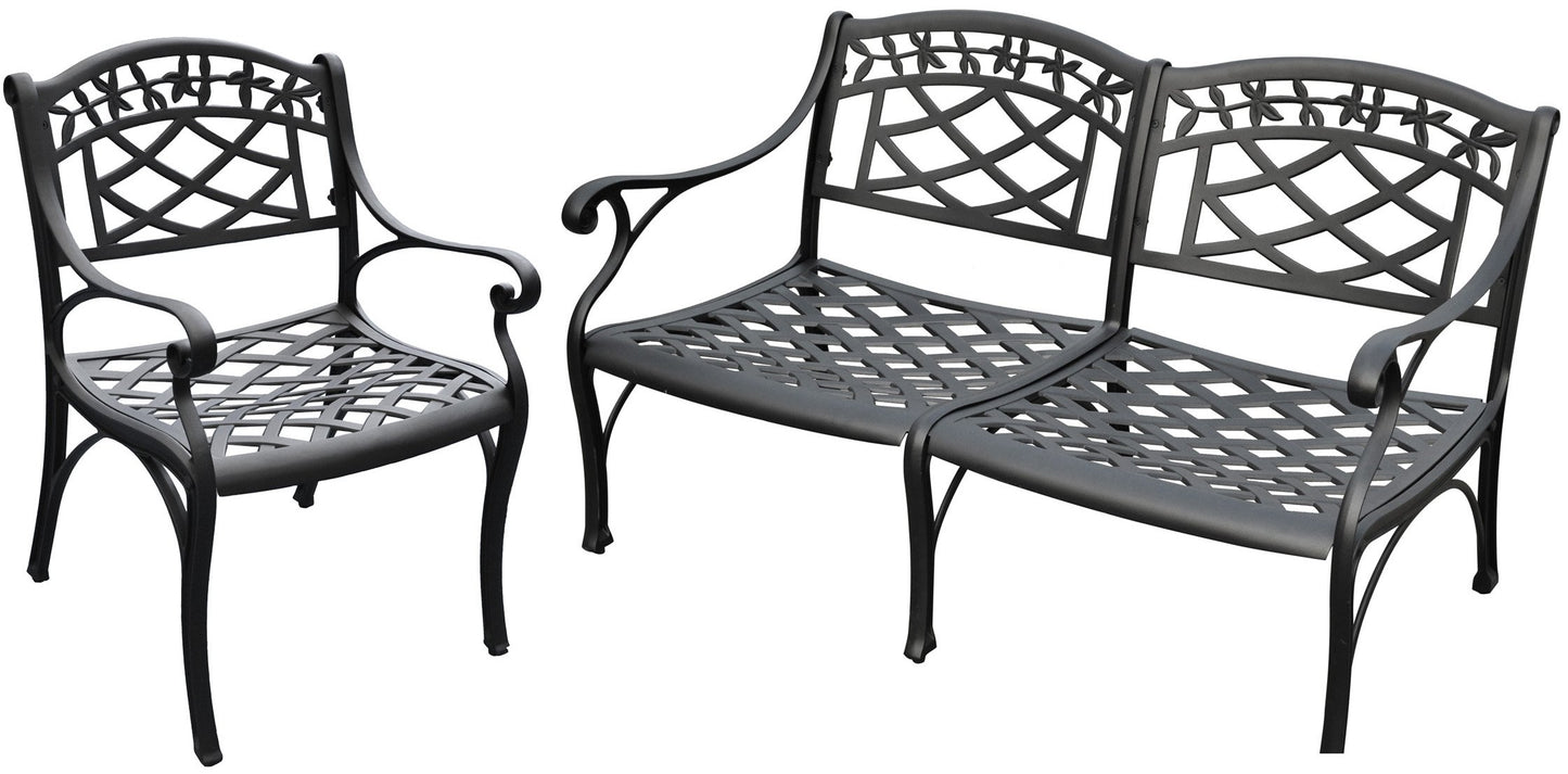 Patio Furniture Sets | Outdoor Furniture Set | Solid-Cast Aluminum | Charcoal Black Finish | Ergonomic Seats | Create Your Tranquil Oasis | casafoyer.myshopify.com