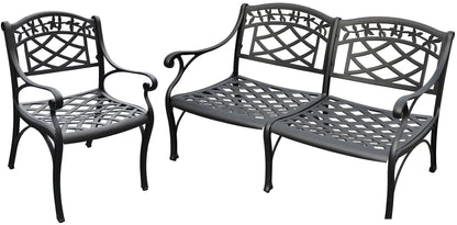 Patio Furniture Sets | Outdoor Furniture Set | Solid-Cast Aluminum | Charcoal Black Finish | Ergonomic Seats | Create Your Tranquil Oasis | casafoyer.myshopify.com