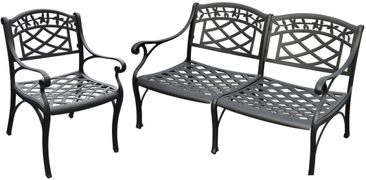 Patio Furniture Sets | Outdoor Furniture Set | Solid-Cast Aluminum | Charcoal Black Finish | Ergonomic Seats | Create Your Tranquil Oasis | casafoyer.myshopify.com