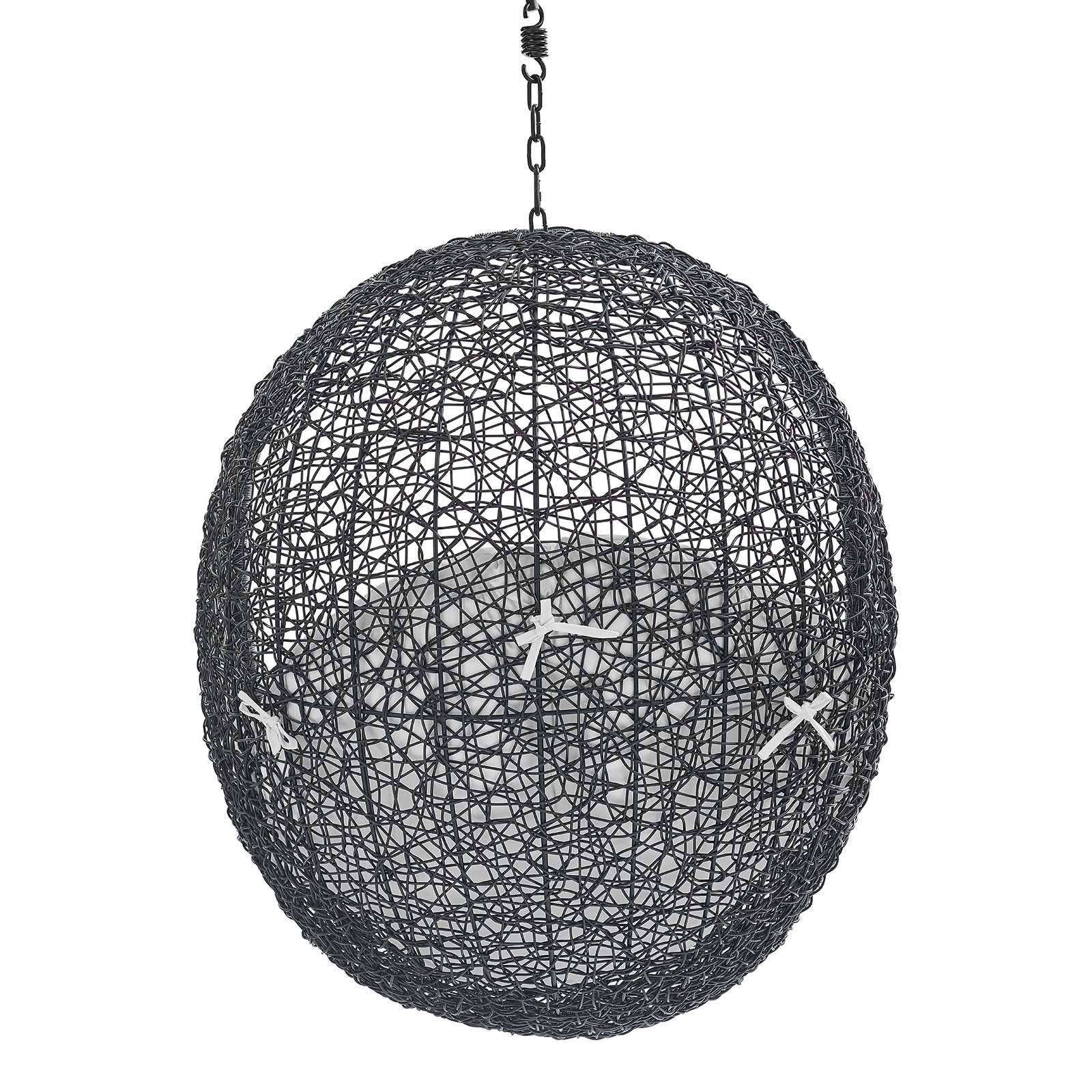 porch swings | Ergode Tranquil Island Escape Swing Chair | Synthetic Rattan Weave | All-Weather Cushion | Powder-Coated Steel Frame | Adjustable Chain | Weather & UV Resistant | Indoor/Outdoor Use | casafoyer.myshopify.com