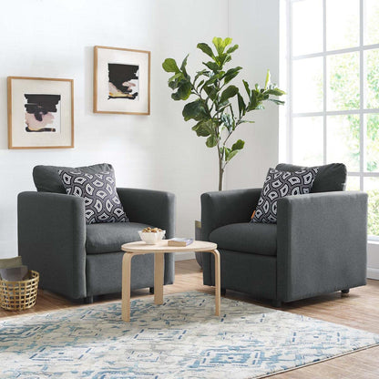 kitchen and dining room sets | CasaFoyer Activate Armchair Set of 2 | Stylish & Versatile Lounging Chairs | Family Room, Office, Small Living Space | Comfortable & Easy to Unpack | 441 lbs Weight Capacity | Black Wood Legs | casafoyer.myshopify.com