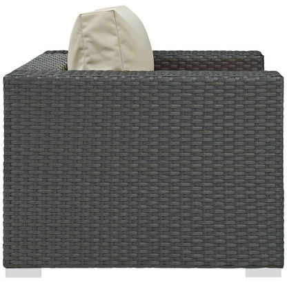Patio Furniture Sets | Sojourn Outdoor Patio Arm Chair | Sturdy & Versatile Seating | Sunbrella Cushions | Synthetic Rattan Weave | UV Protection | Aluminum Frame | casafoyer.myshopify.com