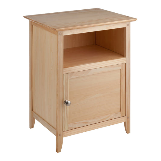 CABINET | Elegant Wooden Nightstand | Shaker Style | Open Shelf & Cabinet | Durable Solid Wood | Easy Assembly | 18.9 W x 14.96 D x 25 H | 14.4 lbs | casafoyer.myshopify.com