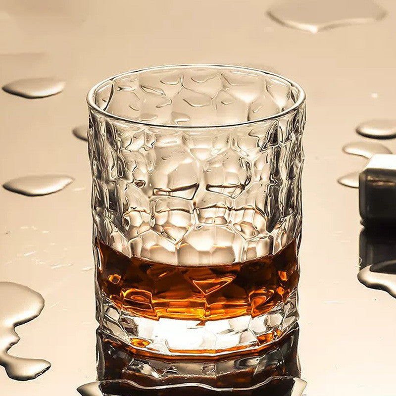 Whiskey Glass | CasaFoyer Ice Pattern Crystal Cocktail Glass | casafoyer.myshopify.com