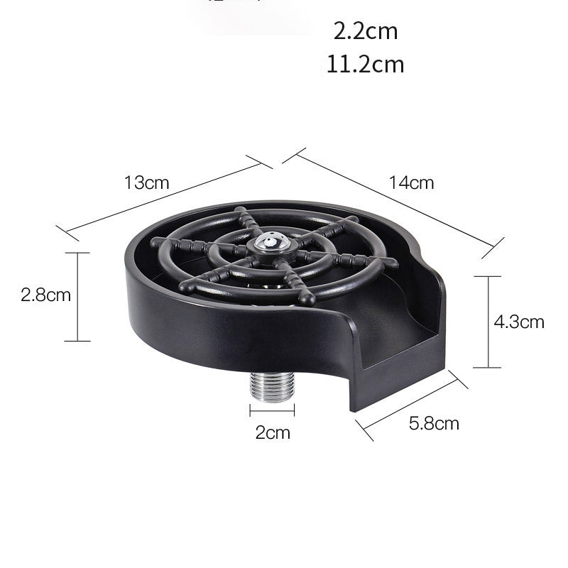 Kitchen Tools | CasaFoyer Bar Counter Quick Cup Washer Sink | High-pressure Spray Automatic Faucet | Coffee Pitcher Wash Cup | Black | casafoyer.myshopify.com