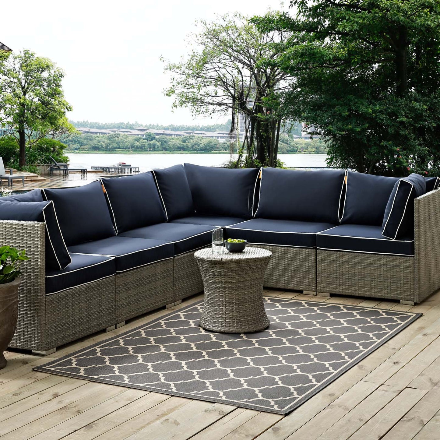 Carpet & Rugs | CasaFoyer Avena Moroccan Quatrefoil Trellis Indoor/Outdoor Area Rug | Durable, Soft, Fade & Stain Resistant | 8x10 | Gray/Beige | casafoyer.myshopify.com