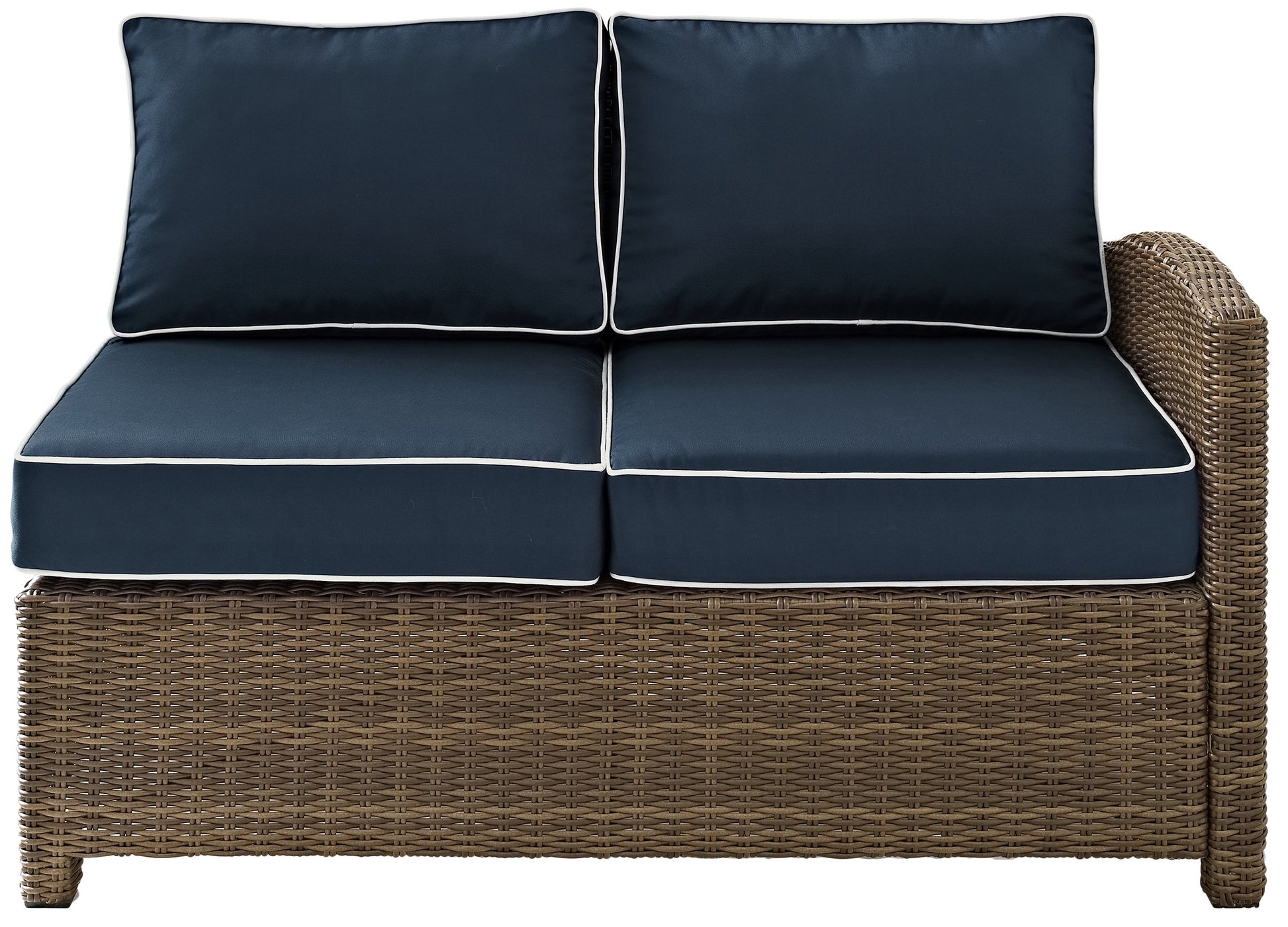 Patio Furniture Sets | CasaFoyers Bradenton Collection | Outdoor Wicker Sectional | Expandable & Durable | Navy Cushions | casafoyer.myshopify.com