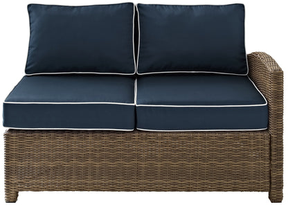 Patio Furniture Sets | CasaFoyers Bradenton Collection | Outdoor Wicker Sectional | Expandable & Durable | Navy Cushions | casafoyer.myshopify.com