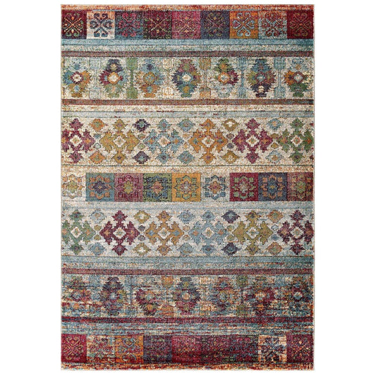 Carpet & Rugs | CasaFoyer Nala Distressed Vintage Floral Area Rug | Durable | Stain Resistant | 8x10 | Multicolored | casafoyer.myshopify.com