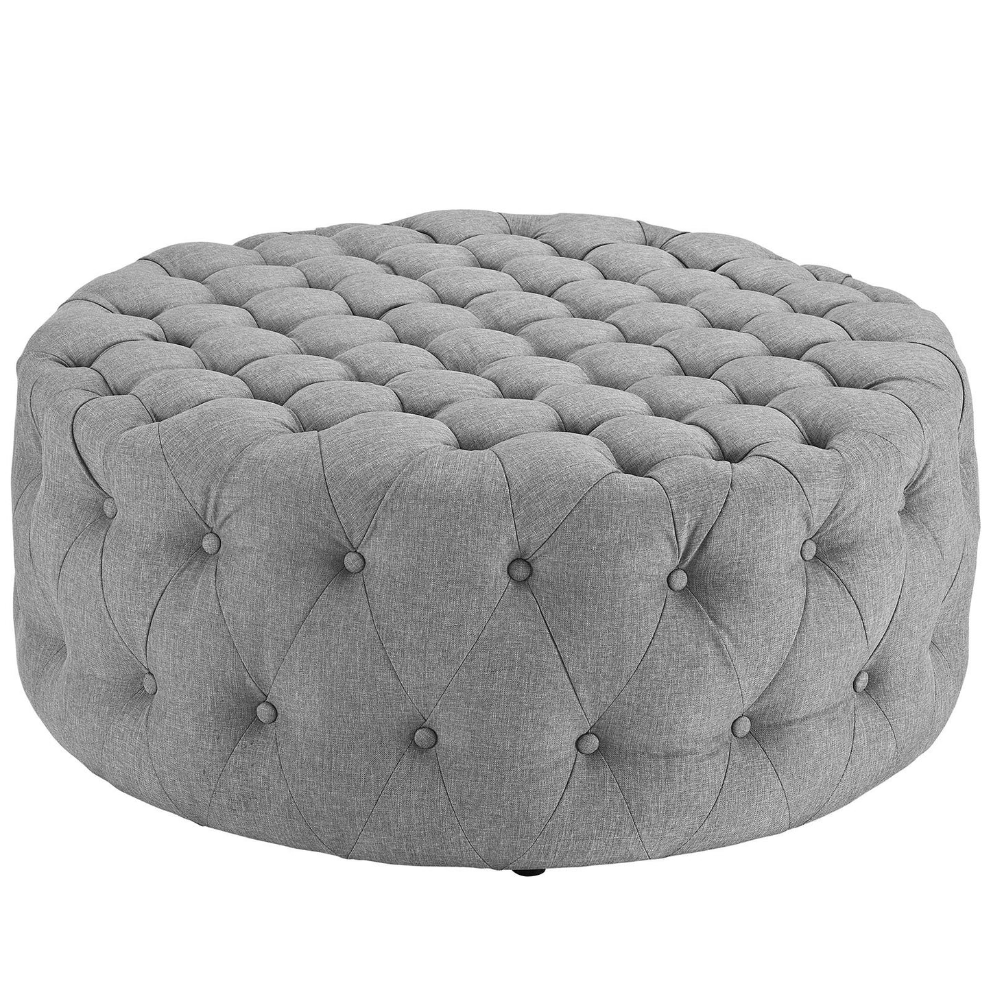 ottomans | CasaFoyer Amour Round Ottoman | Elegant Tufted Design | Plush Foam Padding | High-Quality Fabric Upholstery | Stylish & Functional | Set of 1 | casafoyer.myshopify.com