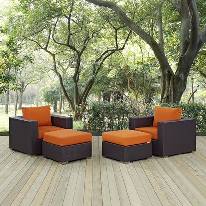 kitchen and dining room sets | CasaFoyer Convene Outdoor Sectional Set | Durable Rattan & Aluminum Frame | All-Weather Cushions | 4 Piece Patio Sofa & Ottoman | casafoyer.myshopify.com