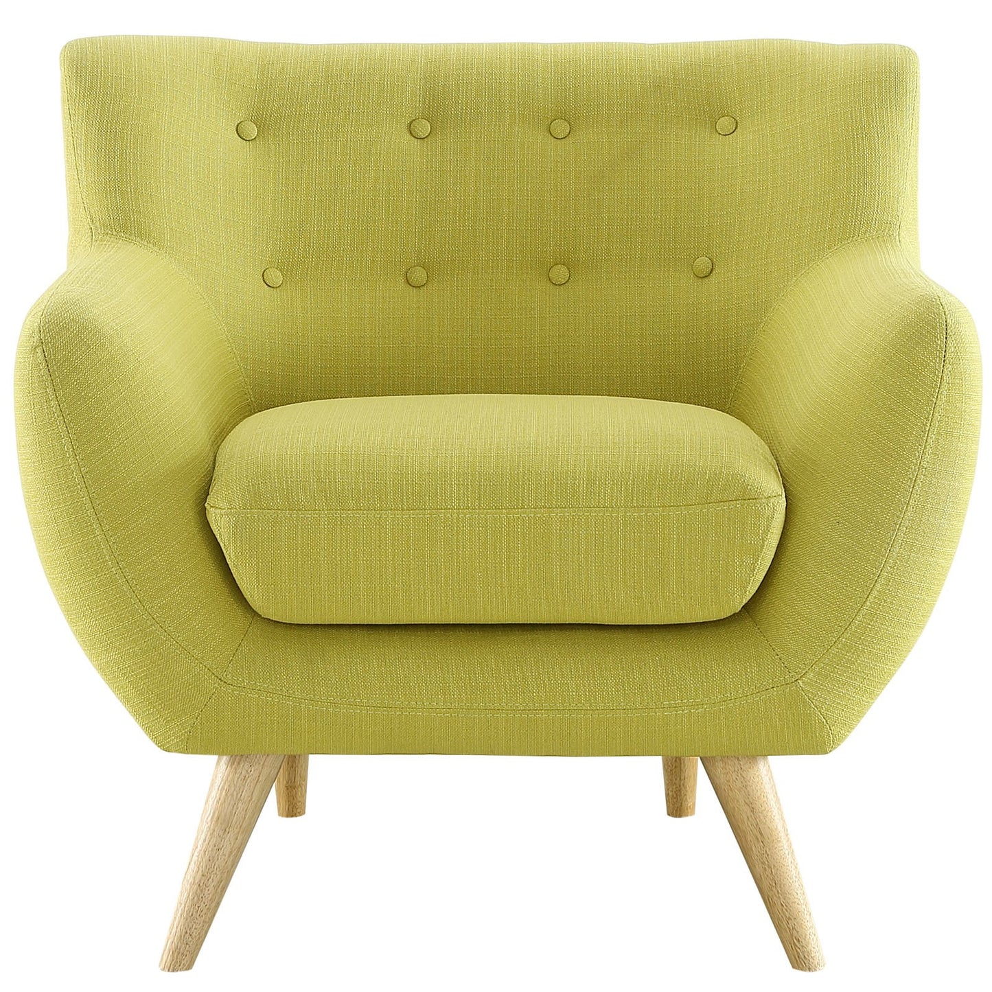 home office desk chairs | CasaFoyer Wholesale | Plush Dual Cushion Organic Armchair | Natural Wood Legs | Modern Stylish Upholstered Fabric | Comfortable Living Room Lounge Area | Wheatgrass | casafoyer.myshopify.com