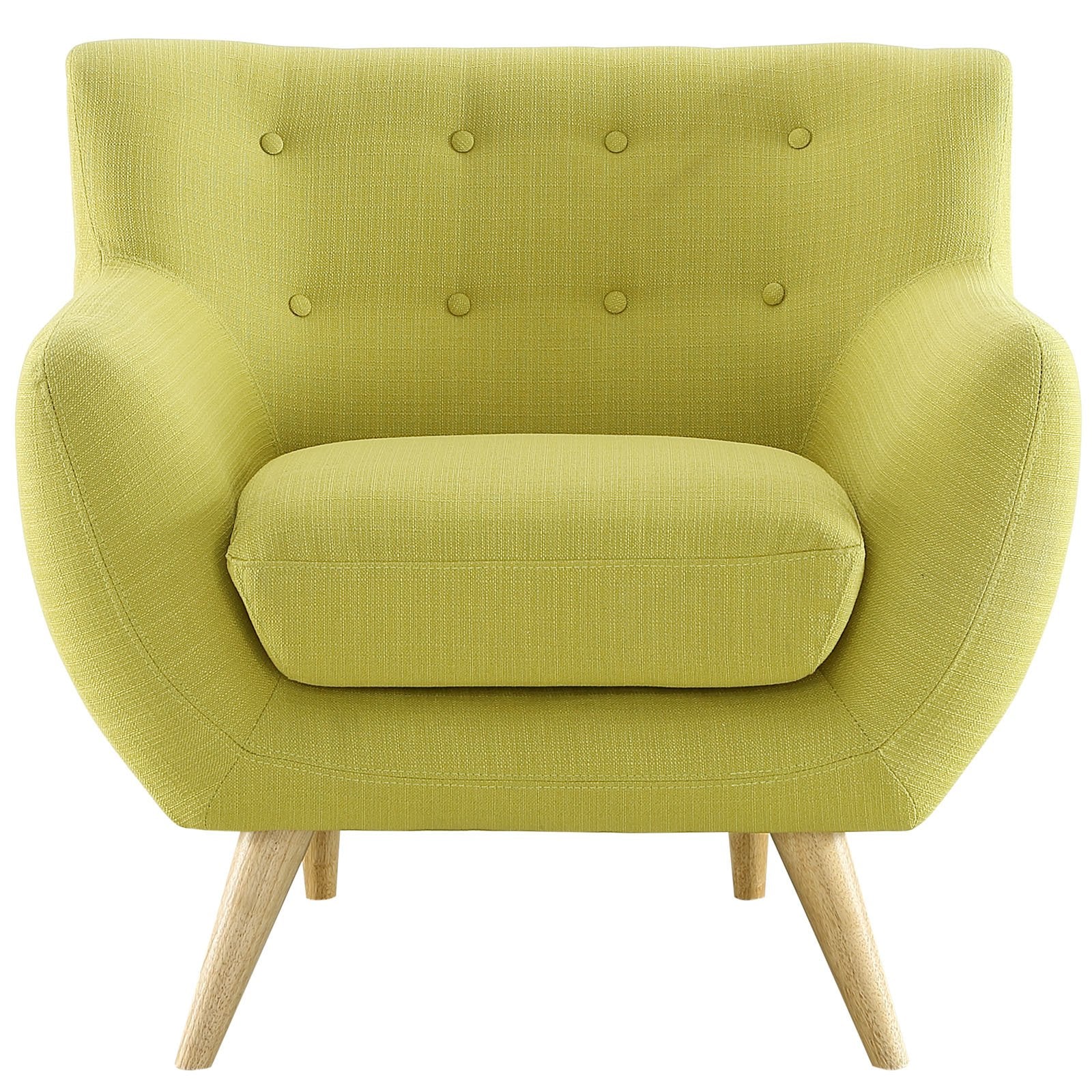home office desk chairs | CasaFoyer Wholesale | Plush Dual Cushion Organic Armchair | Natural Wood Legs | Modern Stylish Upholstered Fabric | Comfortable Living Room Lounge Area | Wheatgrass | casafoyer.myshopify.com