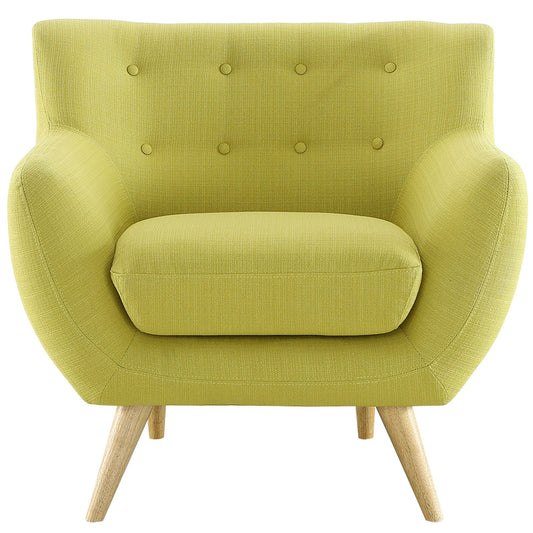 home office desk chairs | CasaFoyer Wholesale | Plush Dual Cushion Organic Armchair | Natural Wood Legs | Modern Stylish Upholstered Fabric | Comfortable Living Room Lounge Area | Wheatgrass | casafoyer.myshopify.com