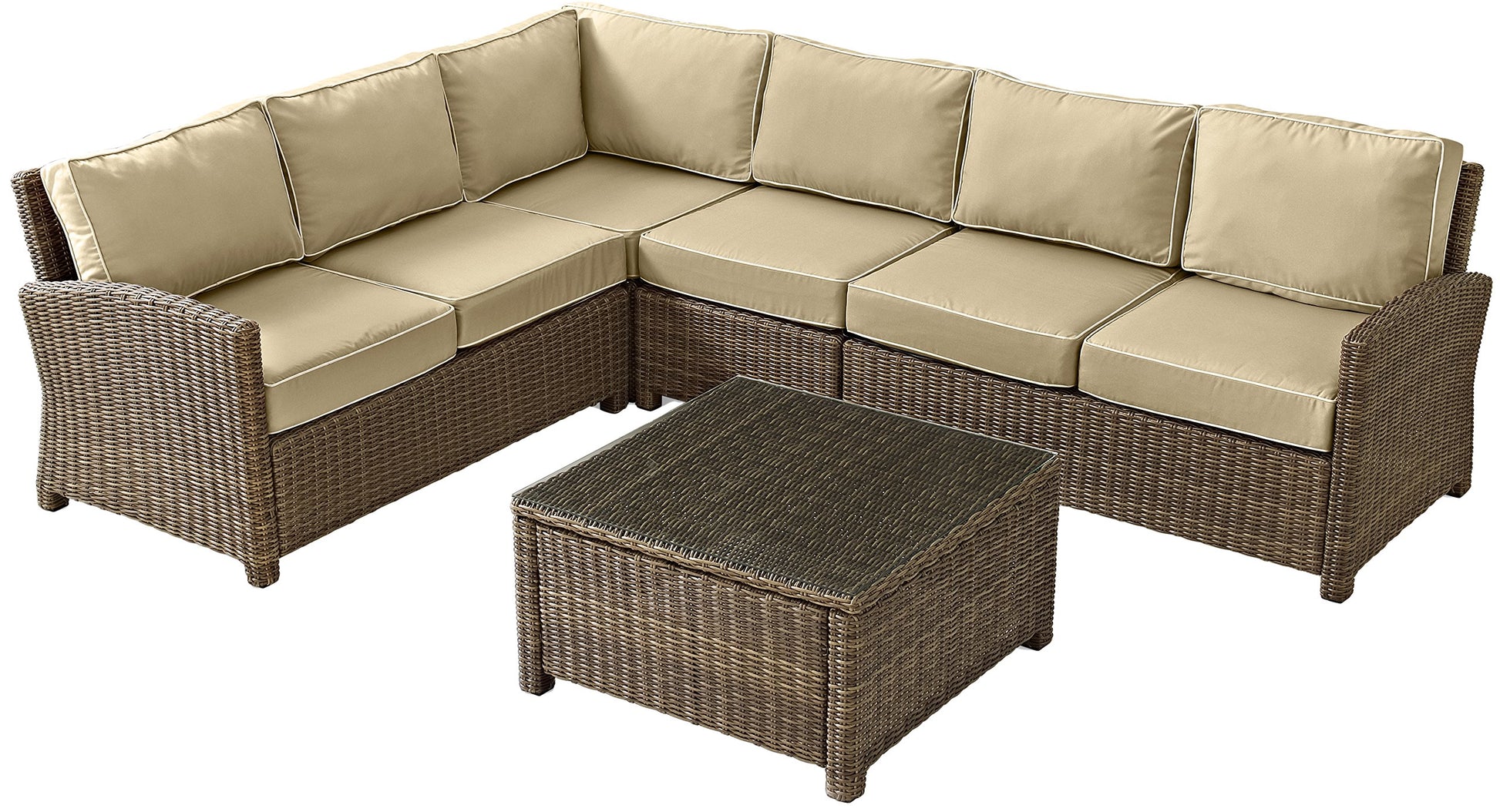 Patio Furniture Sets | CasaFoyers Bradenton Collection | All-Weather Wicker Sectional | Modular Design | UV-Resistant Cushions | Sturdy Steel Frames | casafoyer.myshopify.com