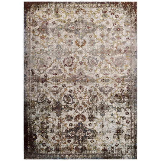 Carpet & Rugs | CasaFoyer Kaede Distressed Vintage Floral Persian Medallion Area Rug | 8x10 | Stain-Resistant & Easy to Maintain | Suitable for Traditional & Contemporary Decors | casafoyer.myshopify.com