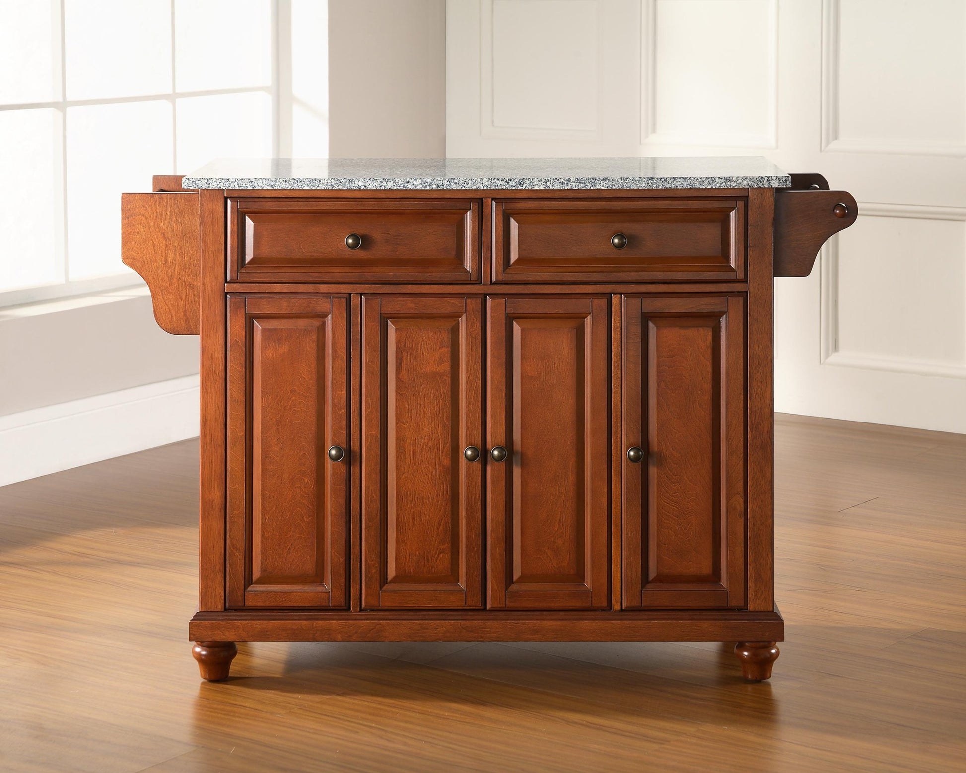 Kitchen Storage | Solid Hardwood Kitchen Island | Elegant Raised Panel Doors | Ample Storage | Classic Cherry Finish | casafoyer.myshopify.com