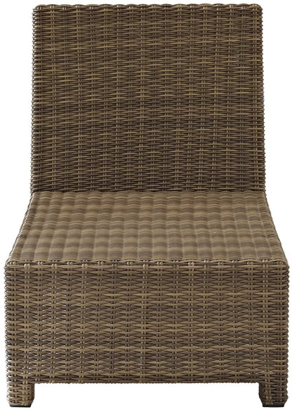 Chair | CasaFoyers Bradenton Collection | Outdoor Wicker Sectional Center Chair | All-Weather, UV/Fade Resistant | Sangria Cushions | casafoyer.myshopify.com