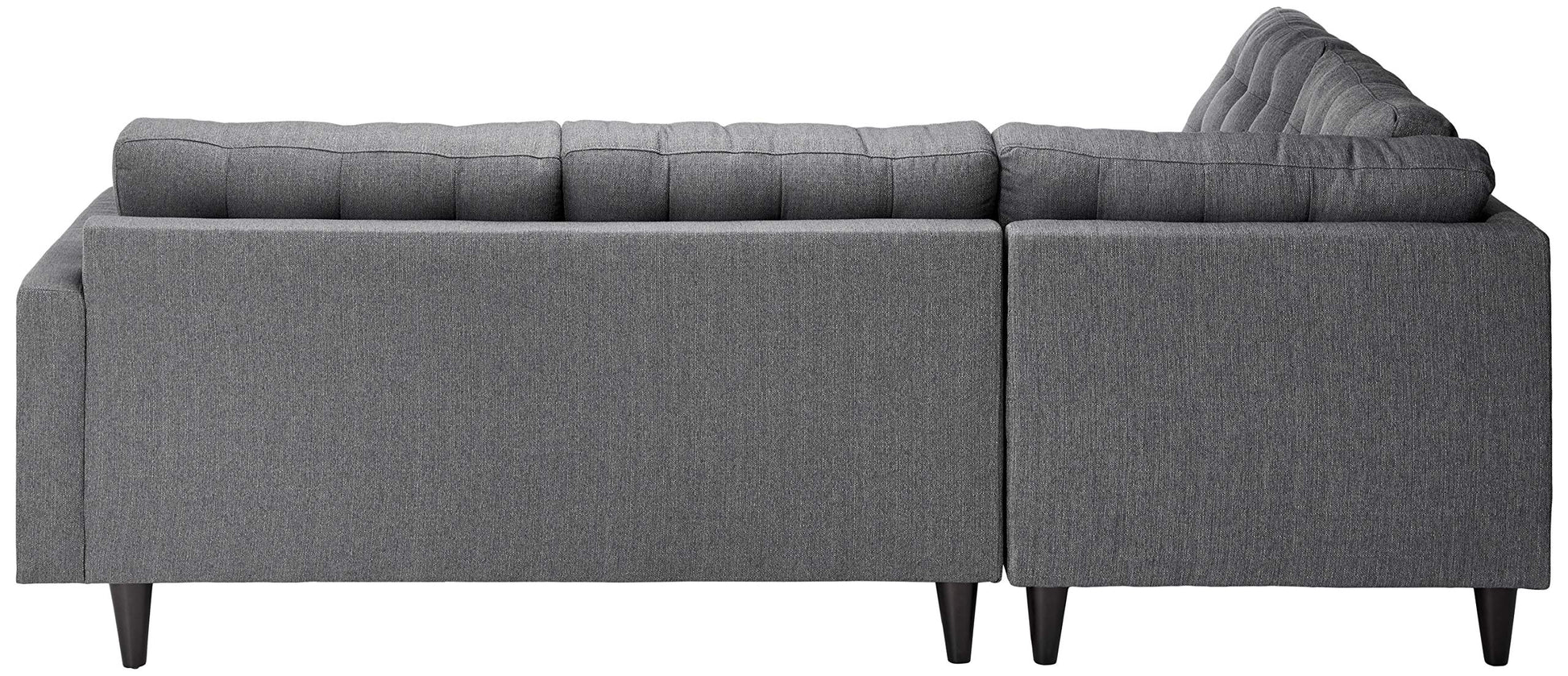 sofas | CasaFoyer Empress Button Tufted Upholstered Fabric Sectional Sofa Set | Gray | 2-Piece Left Bumper & Right Loveseat | Plush Cushions | Regal Armrests | Stain-Resistant Fabric | 660 lbs Capacity | casafoyer.myshopify.com