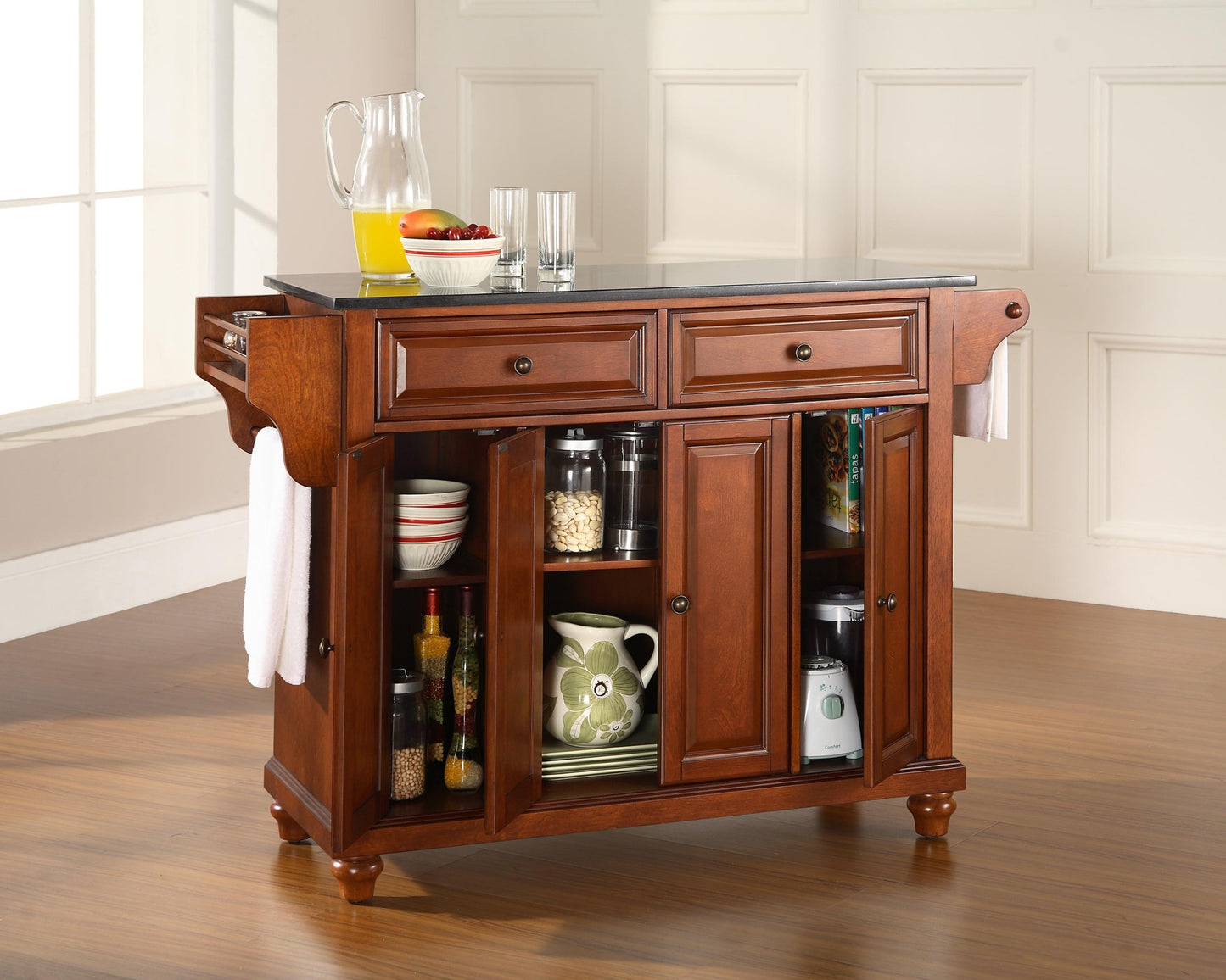 Kitchen Storage | Durable Solid Hardwood Kitchen Island | Elegant Raised Panel Doors | Ample Storage Space | casafoyer.myshopify.com