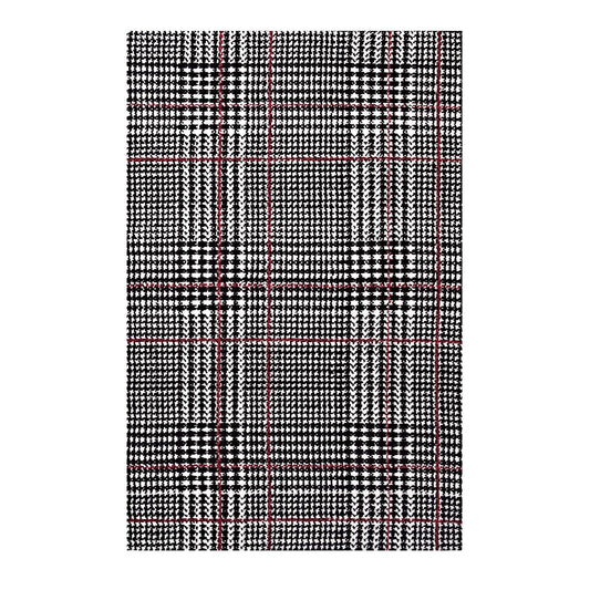 area rugs | CasaFoyer Kaja Criss-Cross Modern Abstract Area Rug | Soft Polyester Microfiber | Jute Bottom | Stain-Resistant | Non-Shedding | High-Traffic | 5x8 | Ivory, Black, Red | casafoyer.myshopify.com