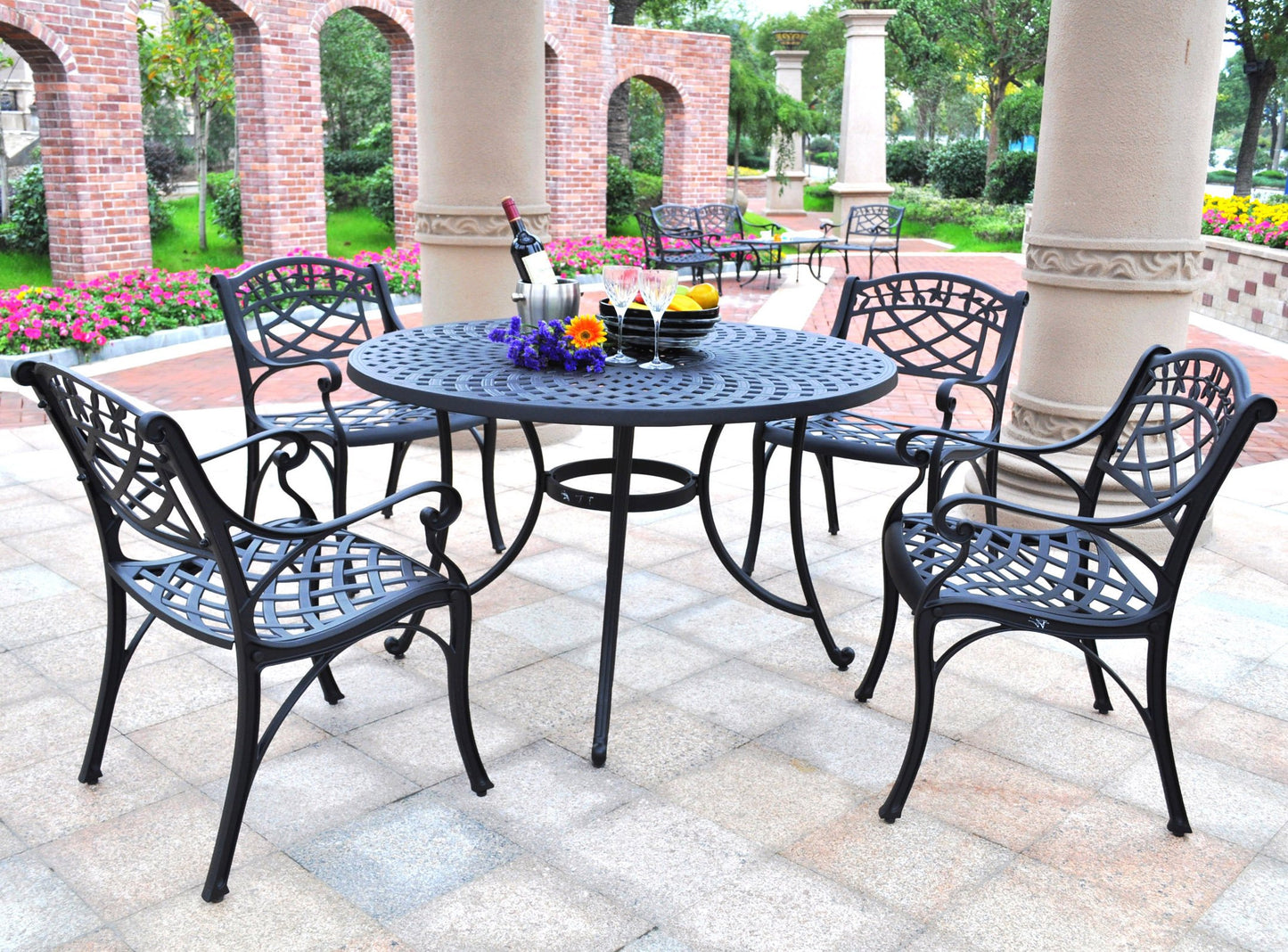 Patio Furniture Sets | Ultimate Comfort & Durability | Outdoor Seating Set - Solid-Cast Aluminum Furniture with Ergonomic Chairs. Create Tranquil Oasis with Stylish Design & Robust Finish. | casafoyer.myshopify.com