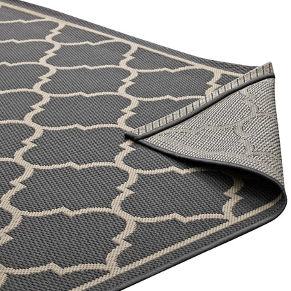 Carpet & Rugs | CasaFoyer Avena Moroccan Quatrefoil Trellis Indoor/Outdoor Area Rug | Durable, Soft, Fade & Stain Resistant | 8x10 | Gray/Beige | casafoyer.myshopify.com