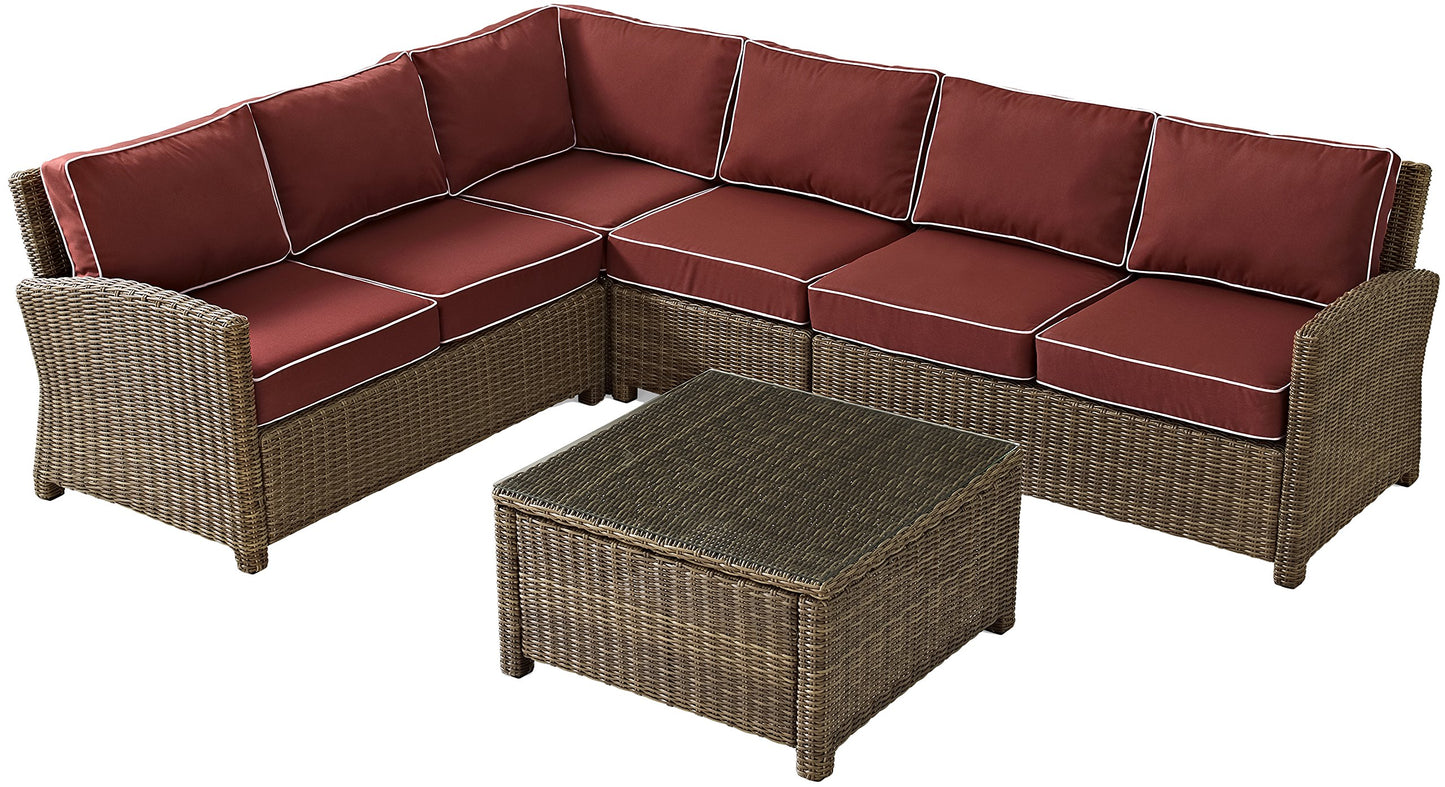 Patio Furniture Sets | CasaFoyers Bradenton Collection | All-Weather Wicker Sectional | Customizable Outdoor Seating Set | UV-Resistant Cushions | Glass Top Coffee Table | casafoyer.myshopify.com
