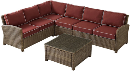 Patio Furniture Sets | CasaFoyers Bradenton Collection | All-Weather Wicker Sectional | Customizable Outdoor Seating Set | UV-Resistant Cushions | Glass Top Coffee Table | casafoyer.myshopify.com