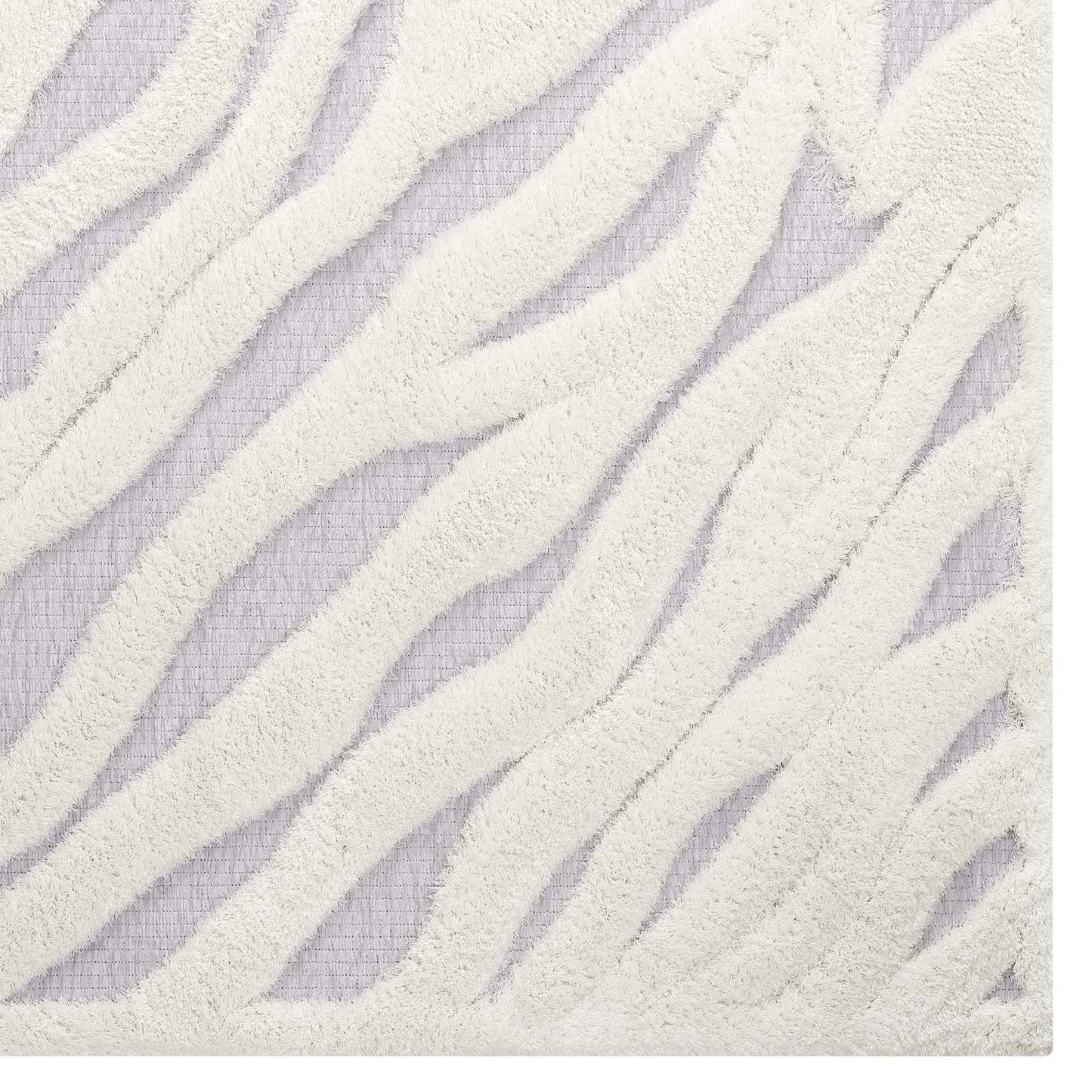 area rugs | CasaFoyer Current Abstract Wavy Striped 5x8 Shag Area Rug | Ivory/Light Gray | Luxurious Polyester & Chenille Blend | Durable Jute Backing | Easy to Maintain | Protects Floors | Plush Support | casafoyer.myshopify.com
