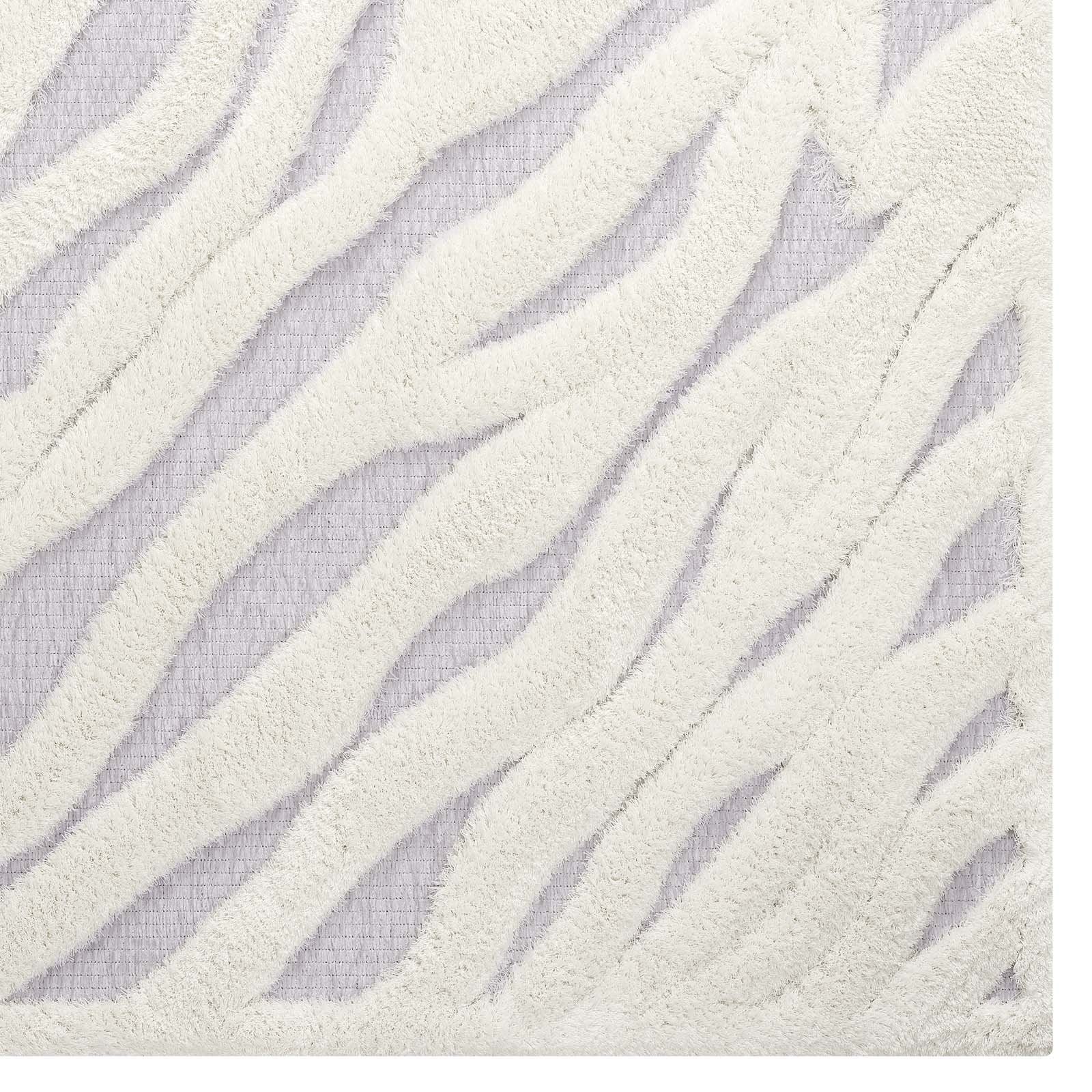 area rugs | CasaFoyer Current Abstract Wavy Striped 5x8 Shag Area Rug | Ivory/Light Gray | Luxurious Polyester & Chenille Blend | Durable Jute Backing | Easy to Maintain | Protects Floors | Plush Support | casafoyer.myshopify.com