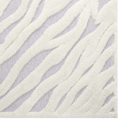 area rugs | CasaFoyer Current Abstract Wavy Striped 5x8 Shag Area Rug | Ivory/Light Gray | Luxurious Polyester & Chenille Blend | Durable Jute Backing | Easy to Maintain | Protects Floors | Plush Support | casafoyer.myshopify.com