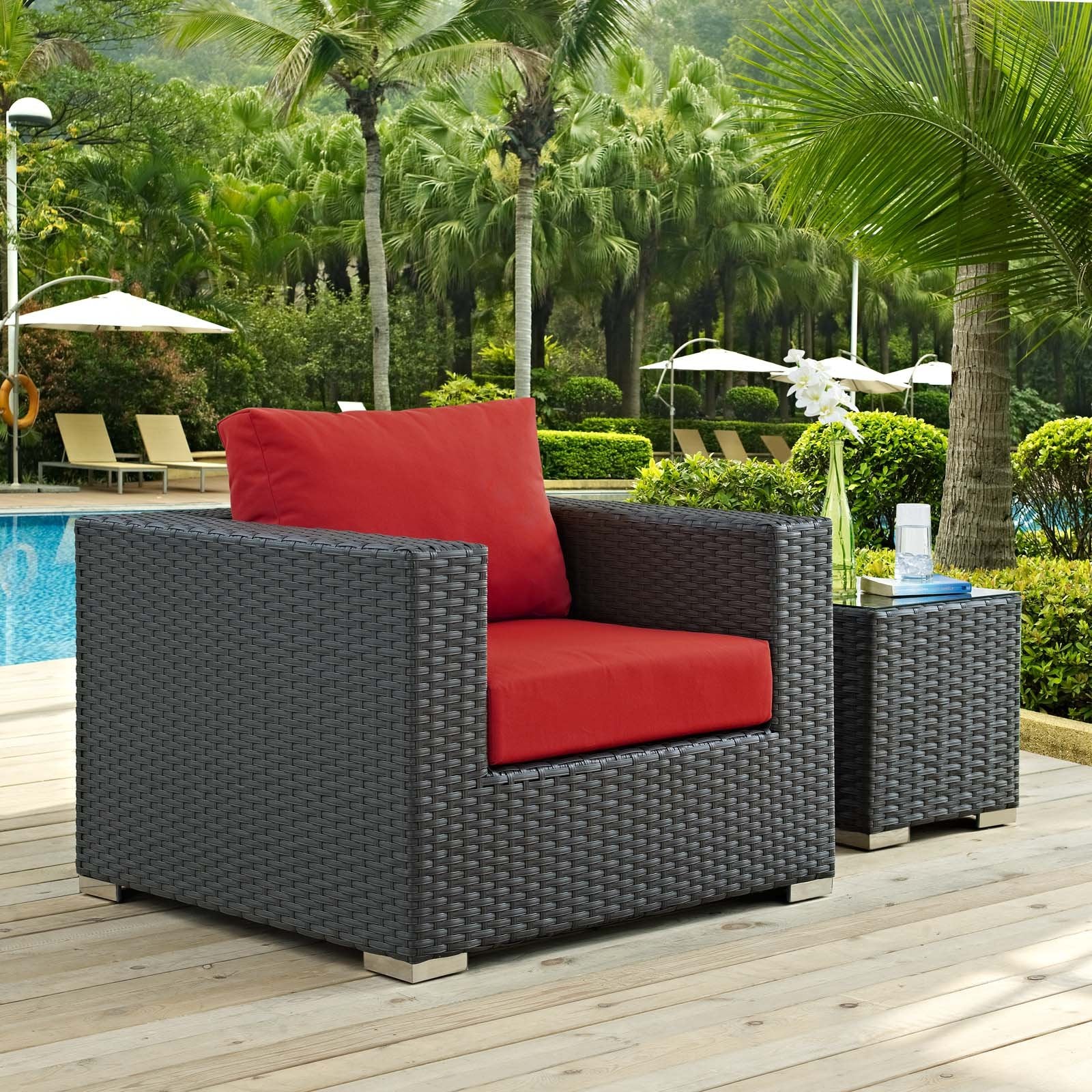 Patio Furniture Sets | Sojourn Outdoor Patio Arm Chair | Sturdy Seating | Sunbrella Cushions | UV Protection | Aluminum Frame | casafoyer.myshopify.com