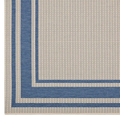 Carpet & Rugs | CasaFoyer  Rim Solid Border Borderline Indoor/Outdoor Area Rug | Durable, Soft, Family-Friendly | Fade & Stain Resistant | 5x8 Blue/Beige | casafoyer.myshopify.com