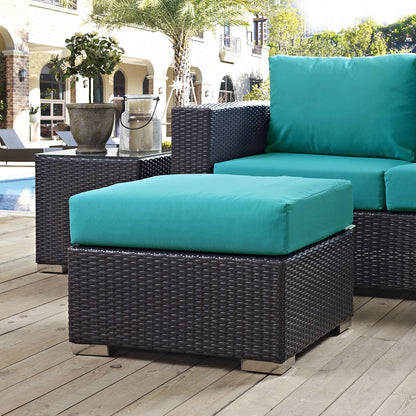 Ottoman | Convene Outdoor Sectional Ottoman | Durable Rattan Weave | All-Weather Cushions | Versatile & Stylish Patio Furniture | casafoyer.myshopify.com