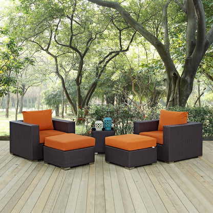 kitchen and dining room sets | CasaFoyer Convene Outdoor Sectional Set | Synthetic Rattan | Aluminum Frame | All-Weather Cushions | Patio Sofa, Side Table, Armchairs, Ottomans | casafoyer.myshopify.com