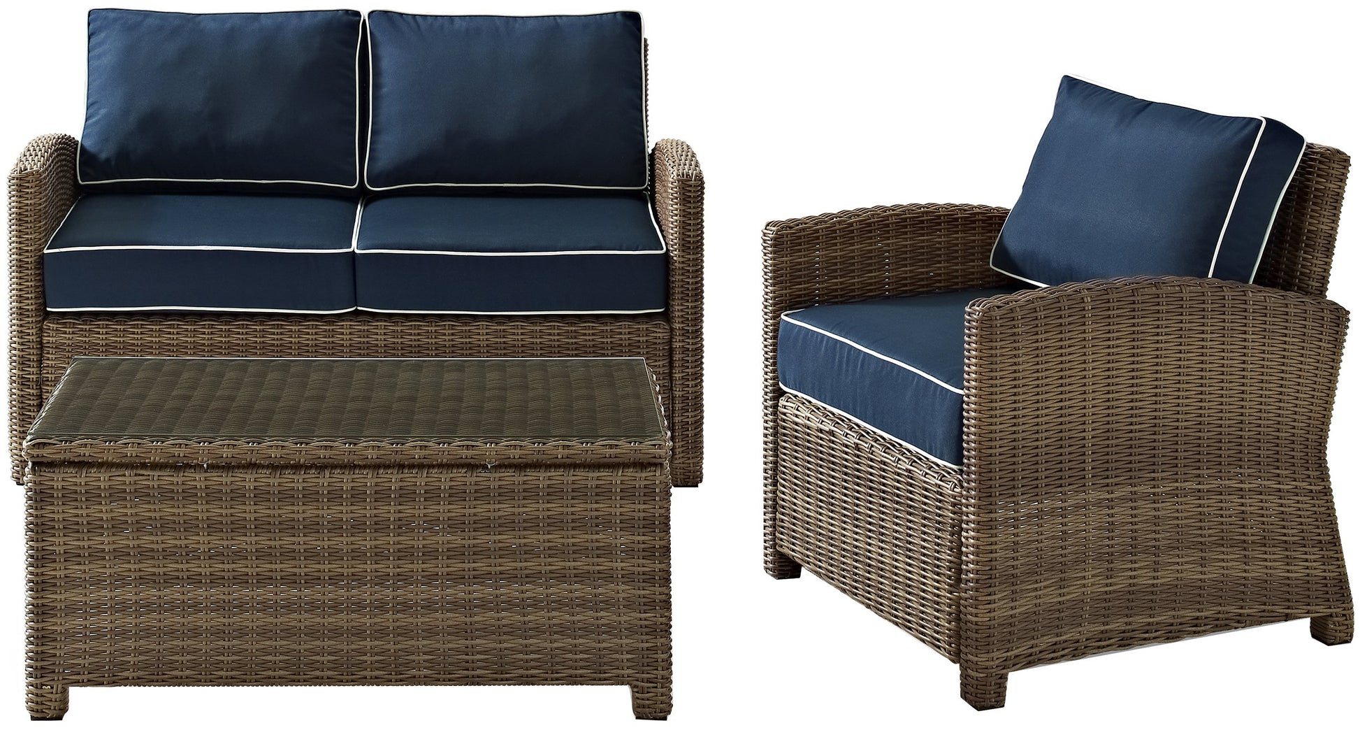 Chair | CasaFoyers Bradenton Collection | Exquisite Outdoor Wicker Seating Set | Loveseat, Arm Chair & Glass Top Table | Elegant, Durable & UV Resistant | casafoyer.myshopify.com