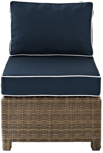 Patio Furniture Sets | CasaFoyers Bradenton Collection | Outdoor Wicker Sectional | Navy Cushions | Flexible, Durable, and Stylish Seating for Outdoor Entertainment | casafoyer.myshopify.com