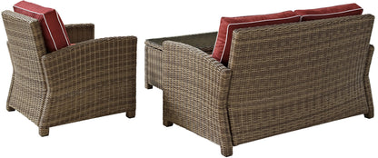 Chair | CasaFoyers Bradenton Collection | Exquisite All-Weather Wicker Outdoor Seating Set | Loveseat, Arm Chair & Glass Top Table | Durable & UV-Resistant Cushions | casafoyer.myshopify.com