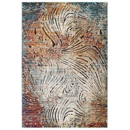 Carpet & Rugs | CasaFoyer Ember Contemporary Modern Vintage Mosaic Area Rug | Tribute Collection | 5x8 ft | Durable Frise Polypropylene | Rubber Bottom | Non-Shedding | Stain-Resistant | Easy to Clean | Ideal for Traditional & Modern Interiors | casafoyer.myshopify.com