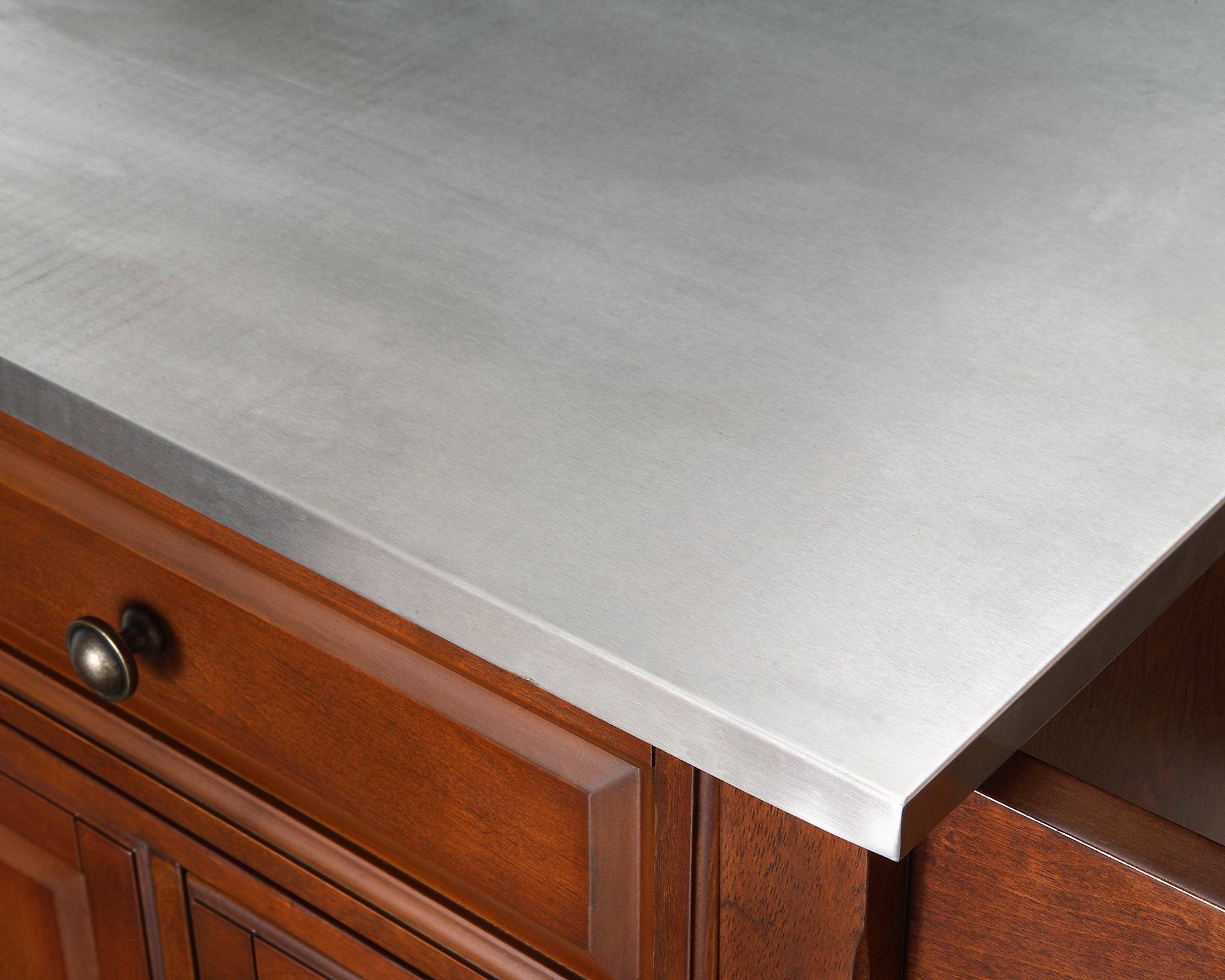 TABLE | Solid Hardwood Kitchen Island | Raised Panel Doors | Drawers | Adjustable Shelves | Durable & Stylish | Ample Storage | Vintage Mahogany Finish | casafoyer.myshopify.com