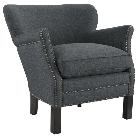 home office desk chairs | CasaFoyer Key Armchair: Luxurious Seating Experience | Comfort & Style | Elegant Curves | Dense Foam Padding | Ornamental Nailhead Trim | Polyester Upholstery | Black Stained Wood Legs | Versatile Design | Perfect for Any Space | casafoyer.myshopify.com