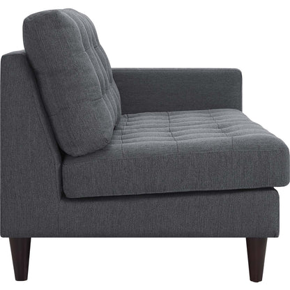 sofas | CasaFoyer Empress Right-Facing Loveseat | Tufted Buttons | Luxurious Cushions | Sturdy Wooden Legs | Gray Fabric Upholstery | casafoyer.myshopify.com