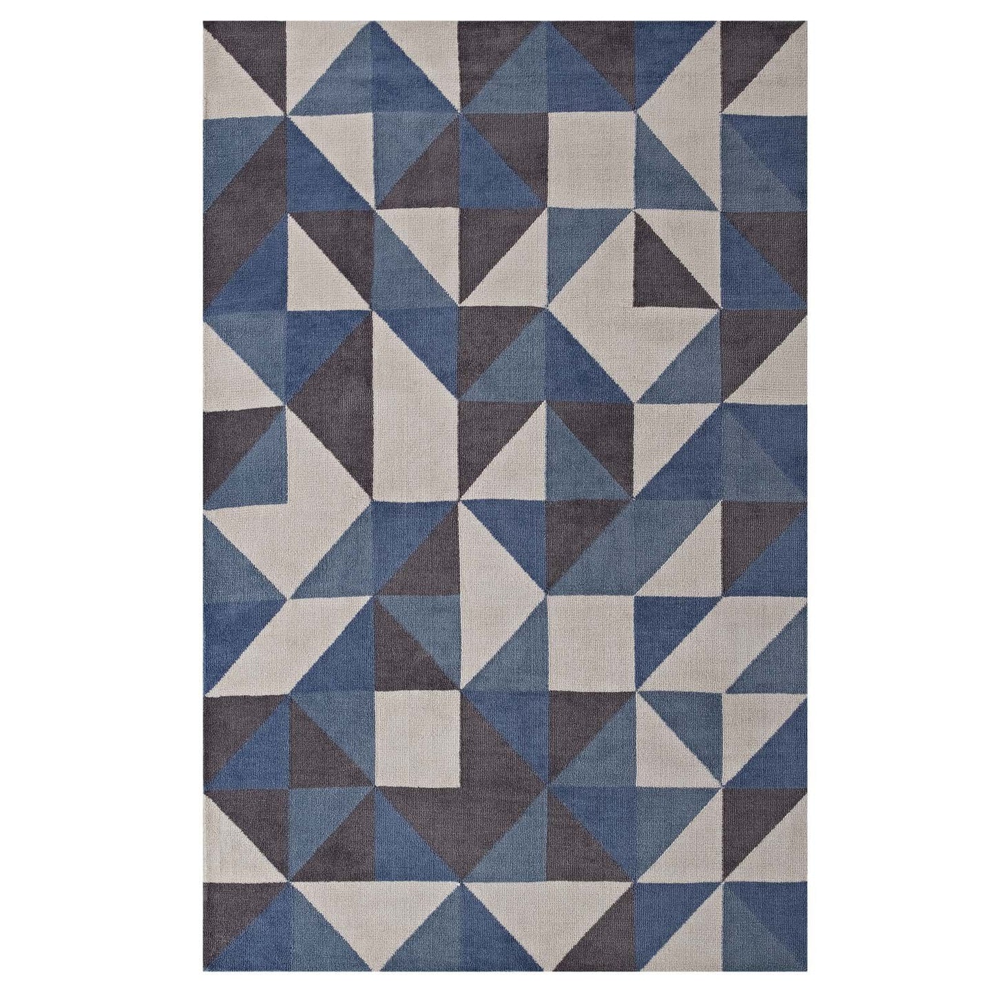 Carpet & Rugs | CasaFoyer Kahula Geometric Triangle Mosaic Area Rug | Modern Design | Soft Polyester Microfiber | Non-Shedding | Stain-Resistant | 5x8 Size | casafoyer.myshopify.com
