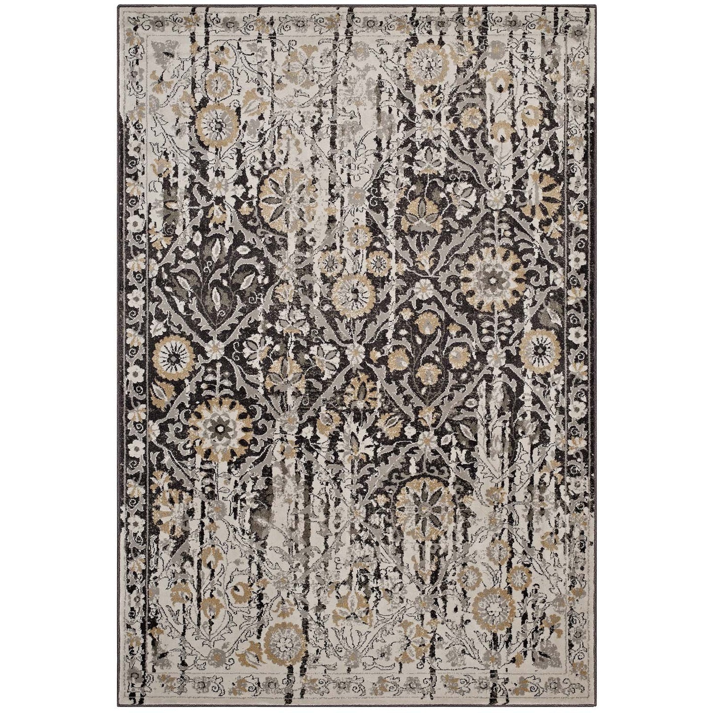 Carpet & Rugs | CasaFoyer Ganesa Distressed Diamond Floral Lattice Area Rug | Durable | Elegant Design | 8x10 | Stain-Resistant | Easy to Maintain | Ideal for High Traffic Areas | Multiple Room Use | casafoyer.myshopify.com