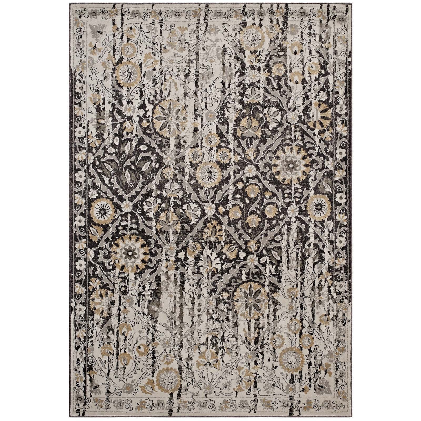 Carpet & Rugs | CasaFoyer Ganesa Distressed Diamond Floral Lattice Area Rug | Durable | Elegant Design | 8x10 | Stain-Resistant | Easy to Maintain | Ideal for High Traffic Areas | Multiple Room Use | casafoyer.myshopify.com