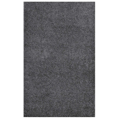 area rugs | CasaFoyer Enyssa Solid Shag Area Rug | Durable Polypropylene | Non-Shedding | Stain Resistant | 5x8 Dark Gray | casafoyer.myshopify.com